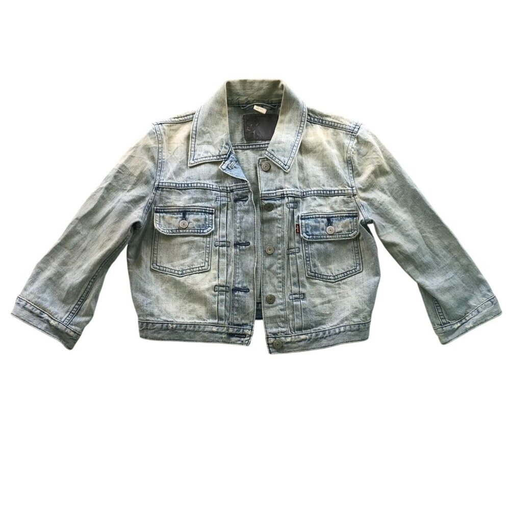 Levi's Strauss & Co. Kids Denim Jacket Small Blue Denim Collared Button Up